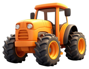 Canvas Print - PNG Tractor vehicle transparent background.