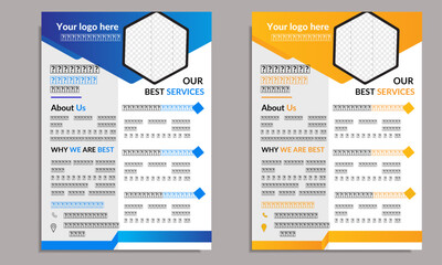 Wall Mural - new digital marketing and corporate flyer template.
