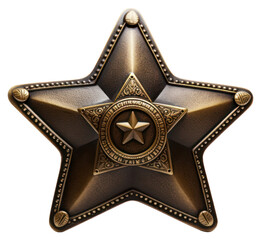 Sticker - PNG Sheriff star badge white background decoration echinoderm.