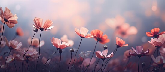 Canvas Print - blurry floral backdrop with copy space image