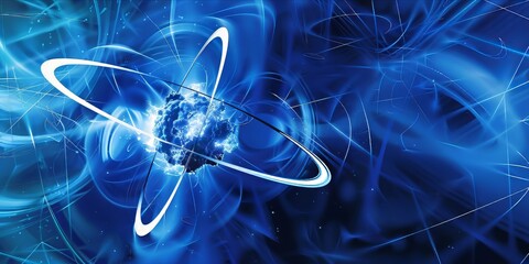 Poster - Light Atom in Blue