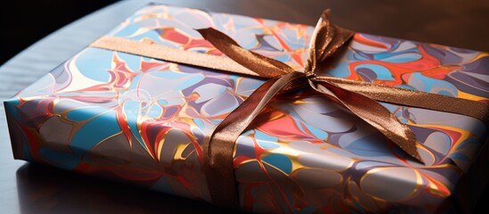 Aufkleber - Close up copy space image featuring gift wrapping paper.