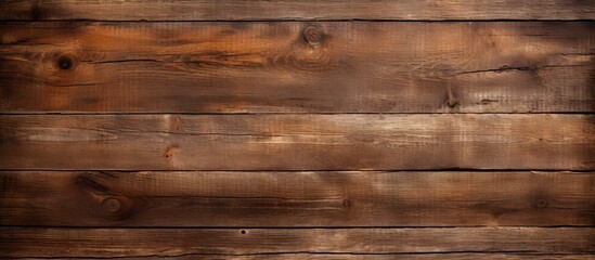 Rustic wooden boards with a weathered brown texture, ideal for background or constructing, featuring a spacious area for image placement. with copy space image. Place for adding text or design