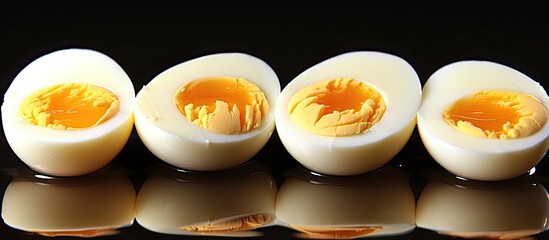 Poster - Uncooked eggs are a potential ingredient in a variety of dishes. with copy space image. Place for adding text or design