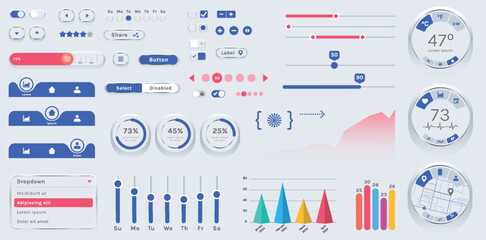 Wall Mural - the image shows the interface of a modern app or web application used to track finances or plan even