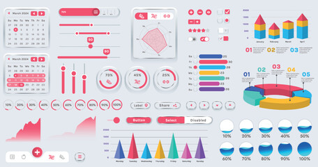 Wall Mural - the image shows the interface of a modern app or web application used to track finances or plan even