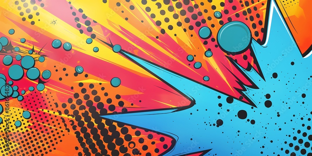 Pop Art Speech Bubbles Fun comic abstract background with colorful ...