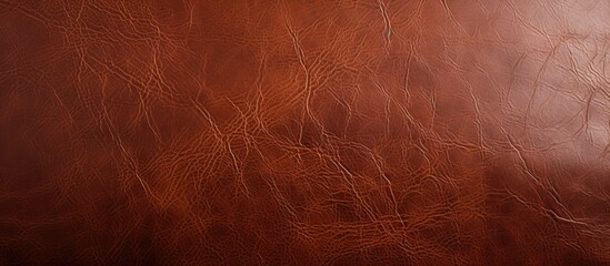 Wall Mural - Close-up of a rich brown leather texture used as a background for copy space image.