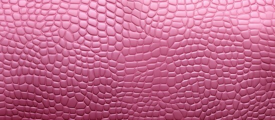 Wall Mural - Close-up of a textured pink leather background with a pattern, with copy space image available.