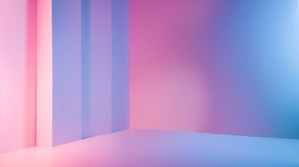 Canvas Print - Pink and Blue Gradient Room Corner