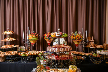 Wall Mural - Catering wedding buffet for events