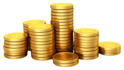 Sticker - PNG Gold coin money transparent background