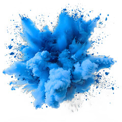 Poster - [Transparent Background PNG]Blue powder explosion