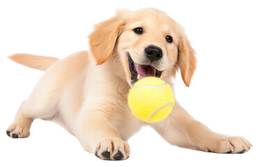 Sticker - PNG Puppy ball retriever mammal.