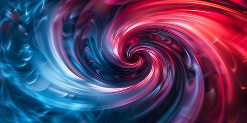 Wall Mural - Captivating Abstract Background Dynamic Red and Blue Spiral in Constant Rotation. Concept Abstract Background, Dynamic Colors, Red and Blue, Spiraling Motion, Constant Rotation