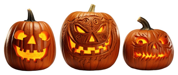 Sticker - PNG Halloween pumpkin white background anthropomorphic.