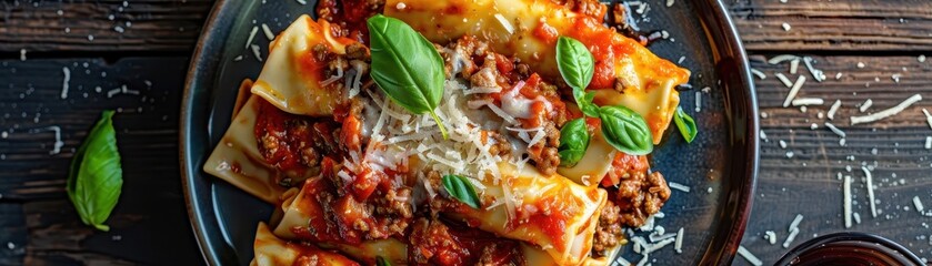 Poster - Pasta cannelloni with beef and tomato sauce