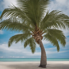 beautiful illustration background of beach palm trees