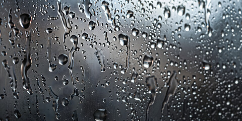 Wall Mural - Textured metal surface with condensation droplets, suitable for promoting cold beverages or energy drinks 