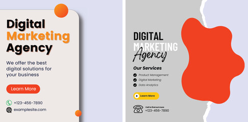 Wall Mural - business agency for digital marketing and business sale promo Social media template design Digital Marketing Instagram Post