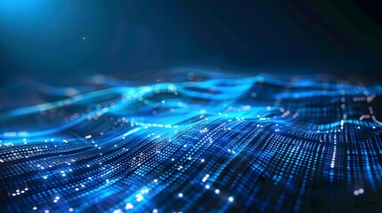 digital network waves technology background