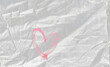 © B-Ast-BRT - red transparent plastic film overlay texture background with a heart