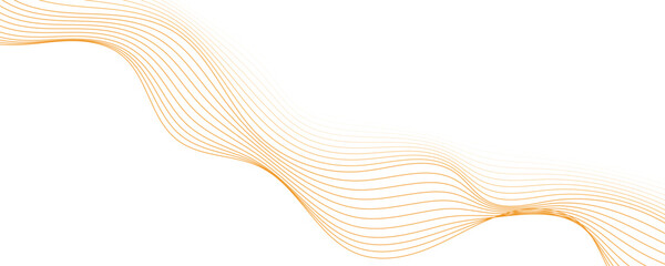 Wall Mural - Vector abstract background with dynamic orange waves, lines and particles.	
