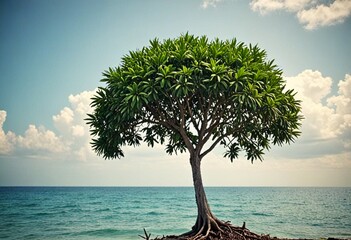 Sticker - tree on the beach