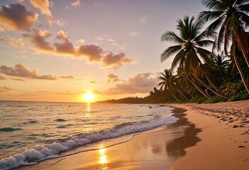 Canvas Print - sunset on the beach