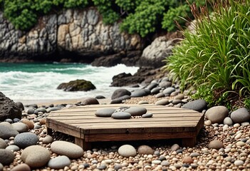 Wall Mural - stones on the beach
