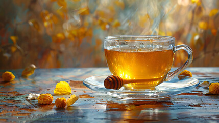 Delicious tea with honey