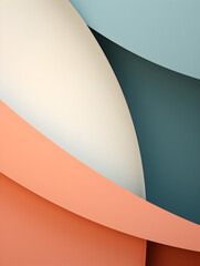 Wall Mural - Trendy abstract background with shapes in pastel colors	