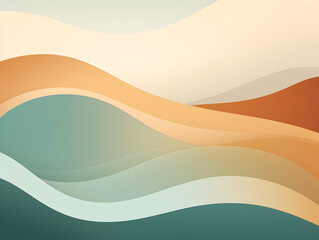 Wall Mural - Trendy abstract background with fluid textured waves in pastel colors 
