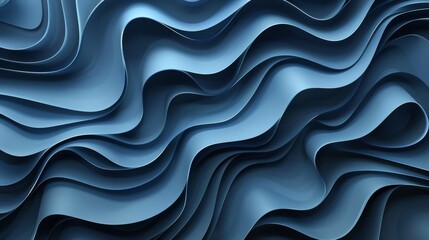 Wall Mural - illustration of abstract wave Digital blue background