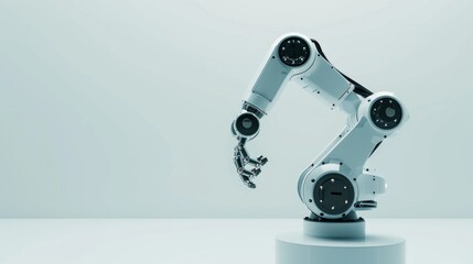 Wall Mural - Automation factory industry 4.o concept with one robotic arm