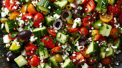 Wall Mural - a colorful Mediterranean salad