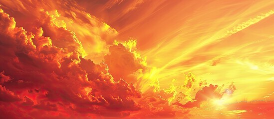 Wall Mural - Sunset sky with complimentary copy space image for product or advertising design.