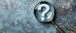 © HN Works - Explore new ideas with a magnifying glass highlighting a question mark symbol in a copy space image.