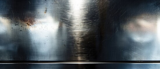 Leinwandbilder - Texture of shiny metal surface with copy space image.