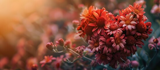 Poster - Flower heart displayed on a copy space image.