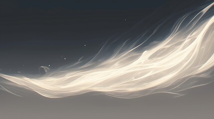 Wall Mural - A blurry image of a white flame with a dark background. Anime cloud background