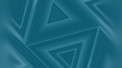 Wall Mural - Digital seamless loop animation of flowing light blue color waves on a triangle pattern on a green background. 3d rendering. 4K, Ultra HD resolution