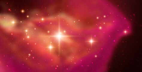 Wall Mural - space vector background with realistic nebula and shining stars. magic colorful galaxy with stardust