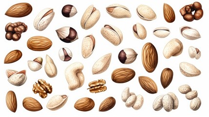 Wall Mural - Nuts clipart