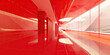 © Lila Patel - Vibrant red paint adds a pop of color to the sleek and modern interior of the newly renovated art museum