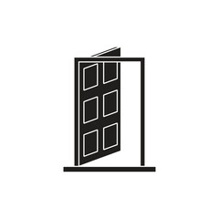 Poster - entrance door icon illustration