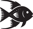 © Rakibul - Fish icon vector illustration black fish logo icon