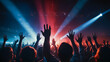 © Kubista - Electrifying Night: Crowd Celebrates Under Vibrant Lights and Music Beats