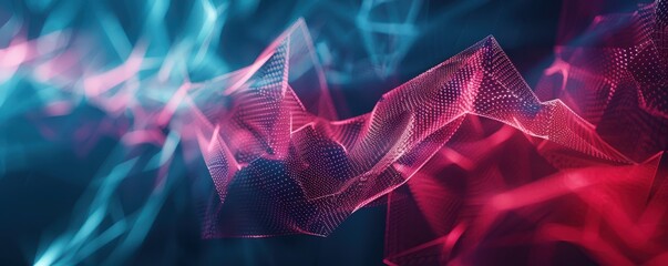 A colorful background with a lot of lines and dots. The background is red, blue, and purple. Free copy space for text.