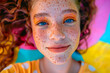 © Ilia - Teenager with Freckles and Bright Makeup
